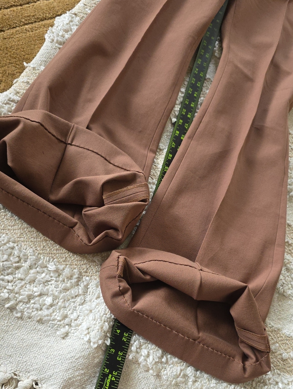 Veronica Beard Cocoa Brown Stretch High-Rise Flared Twill Pants 12 Tall - Picture 13 of 13